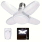 Ampoule LED Pliable en Forme de Ventilateur – Éclairage Puissant à 4 Pales Réglables pour Plafond