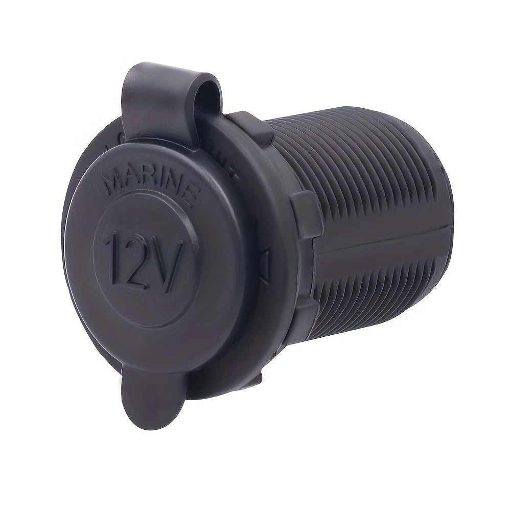 Prise Allume-Cigare Encastrable 12V avec Couvercle – Connecteur DC Étanche pour Voiture, Moto & Bateau