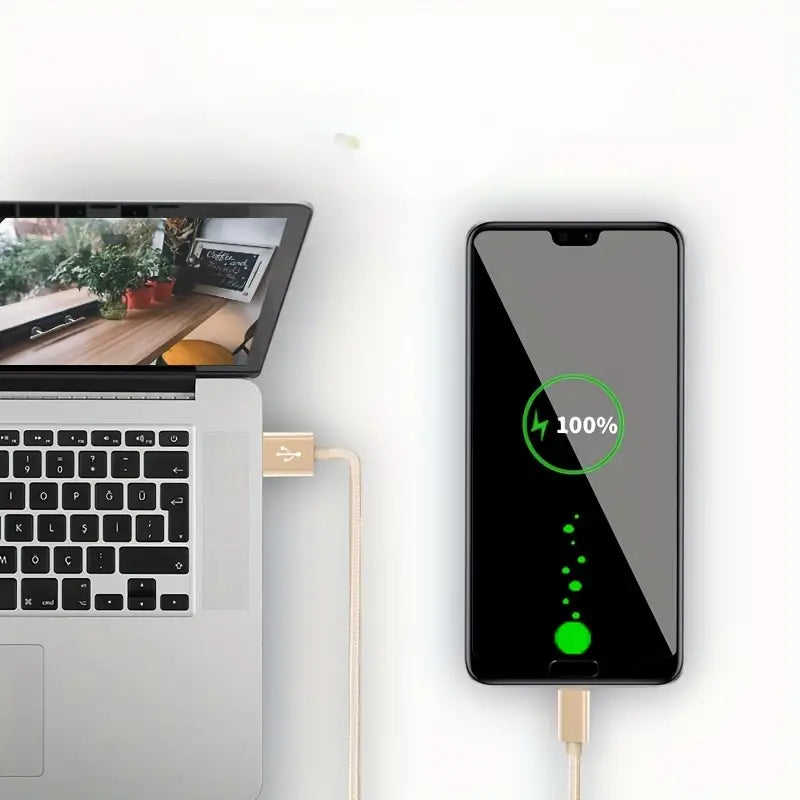 Lot de 3 Câbles USB vers USB-C Tressés – Charge Rapide & Synchronisation – 1m – Compatibles Android, Samsung, Huawei, Xiaomi