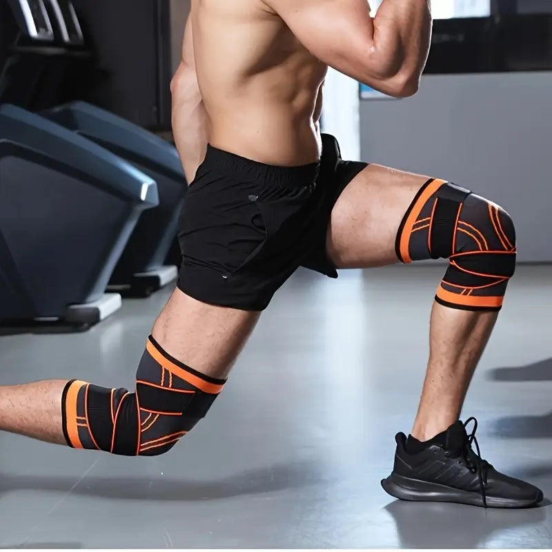 Genouillère de maintien avec sangles réglables – Compression sportive pour genoux, soulagement des douleurs et protection articulaire