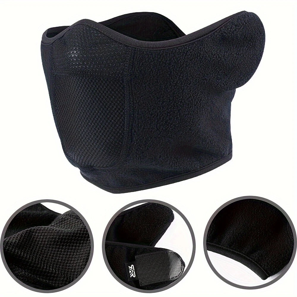 Masque Hiver avec Cache-Oreilles Intégrés pour Homme – Protection Thermique Coupe-Vent en Polaire Respirante