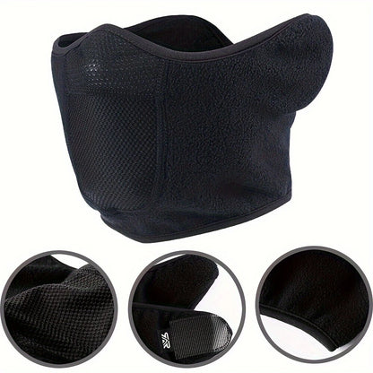 Masque Hiver avec Cache-Oreilles Intégrés pour Homme – Protection Thermique Coupe-Vent en Polaire Respirante