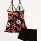 Tankini femme floral avec short intégré – Confort et style pour toutes vos baignades