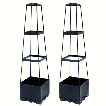 Kit Complet de Soutien et Arrosage pour Plantes – Pot Carré, Tuteur, Goutteur Automatique & Clips Inclus