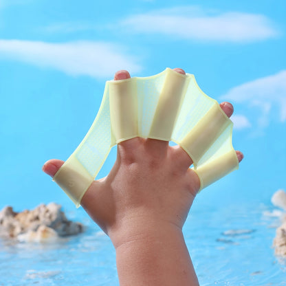 Palmes de Main en Silicone pour Natation, coloris Jaune