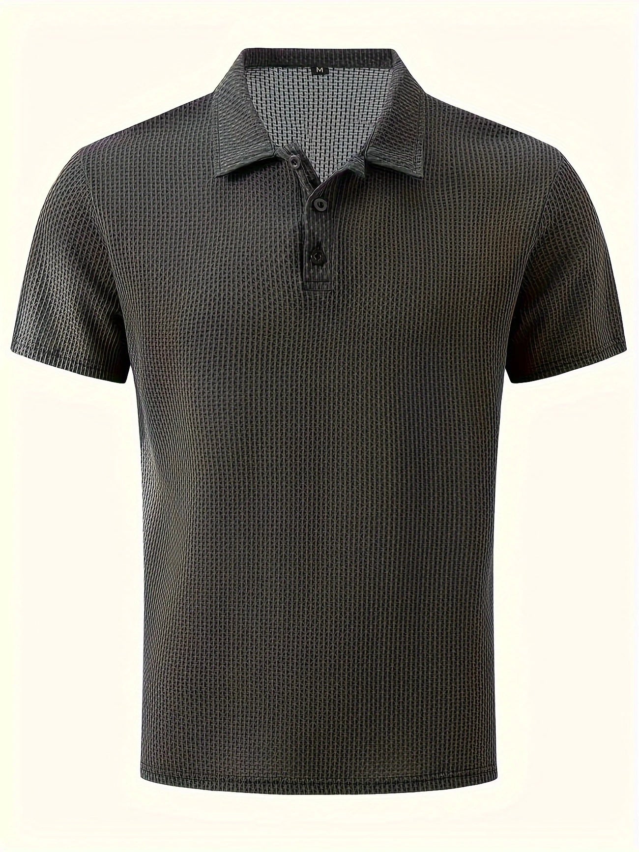 Polo de Golf Homme Respirant – Tissu Texturé avec Col à Boutons