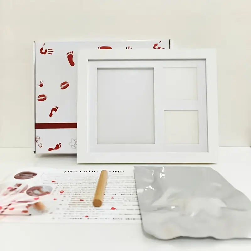 Cadre Empreinte Patte avec Photos – Souvenir Émotionnel pour Chien ou Chat Décédé