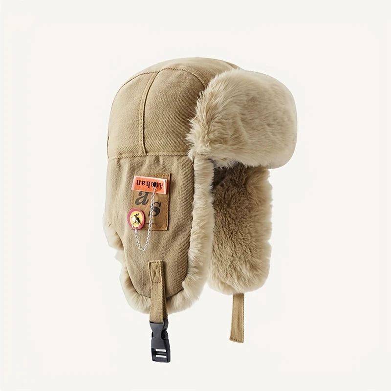 Chapka Hiver Homme Style Aviateur – Doublure Polaire Chaude et Cache-Oreilles Intégrés