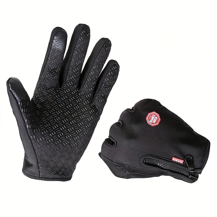 Gants Hiver Tactiles Femme – Imperméables, Chauds et Antidérapants avec Fermeture Zip