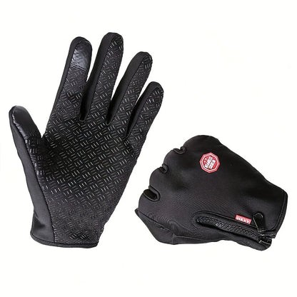 Gants Hiver Tactiles Femme – Imperméables, Chauds et Antidérapants avec Fermeture Zip