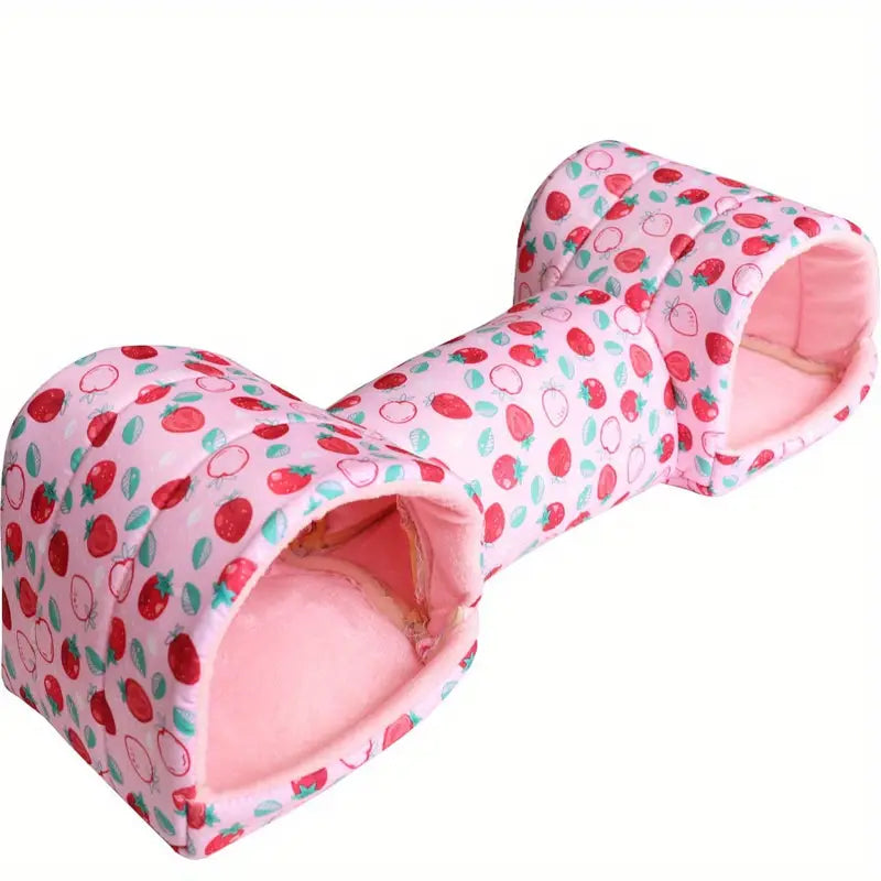 Tunnel Lit Douillet pour Chats et Petits Chiens – Maison 2 en 1 avec Motifs Dinosaures Colorés