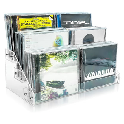 Présentoir Transparent à 3/4 Niveaux pour CD