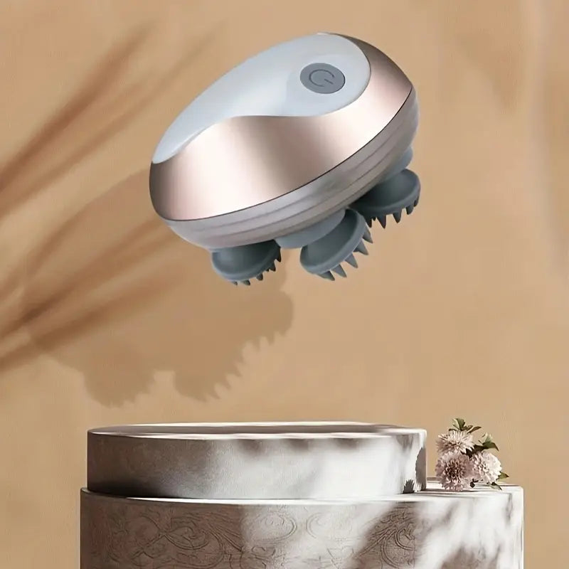 Masseur Électrique Scalp & Corps – Rechargeable, Étanche et Relaxant pour Crâne, Nuque et Épaules