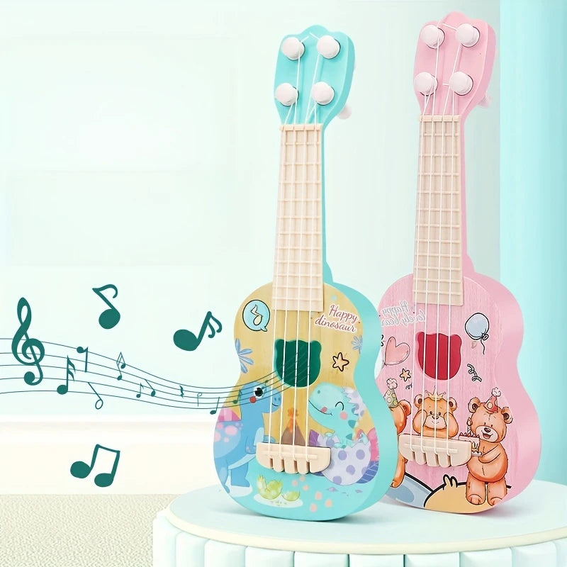 Mini Guitare Enfant "Little Bear" – Jouet Musical à Cordes, Éveil Musical & Design Mignon avec Oursons