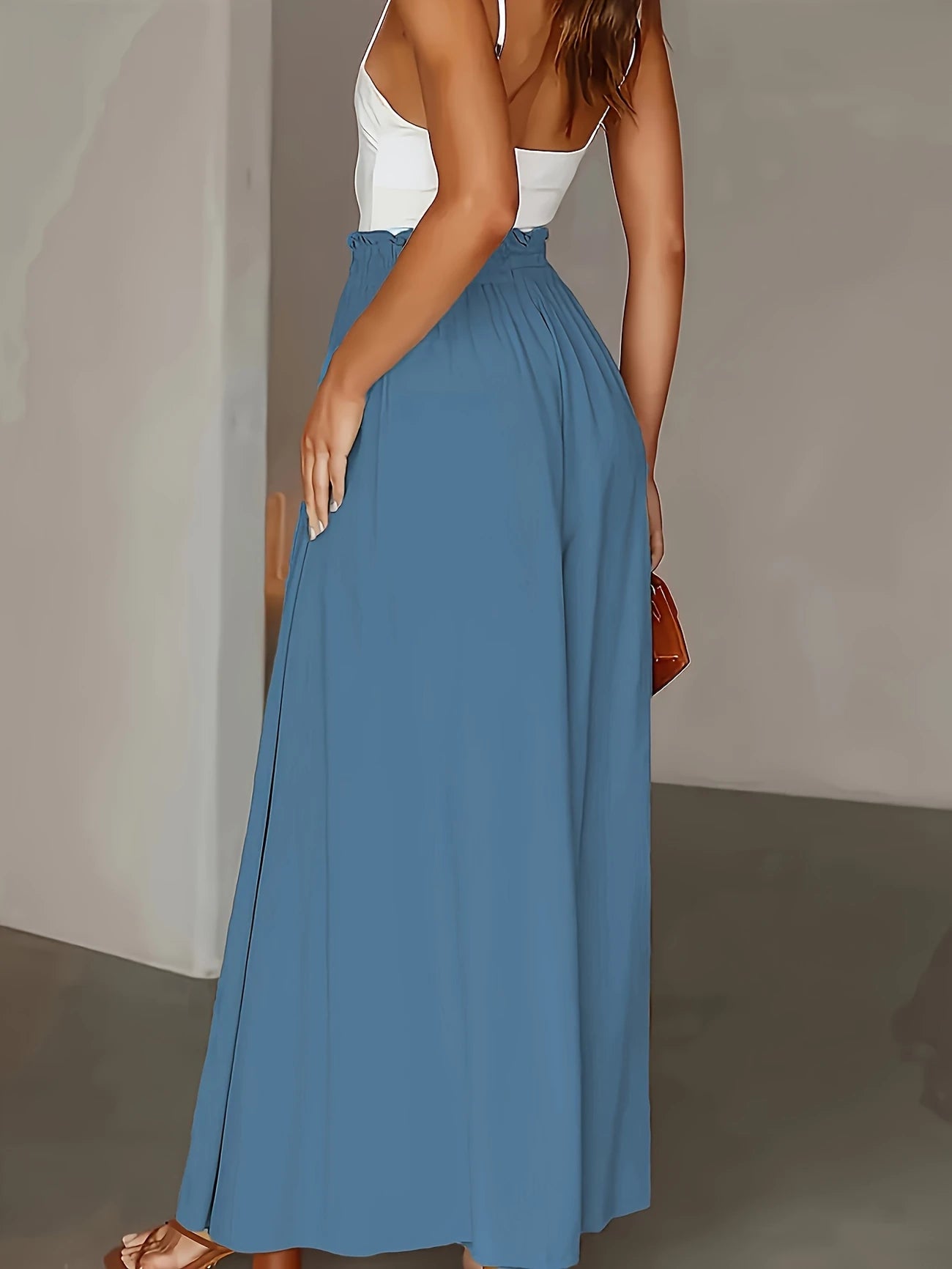 Pantalon Large Fluide Taille Haute – Must-Have Chic pour l’Été