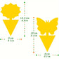 Pièges Jaunes Adhésifs Anti-Insectes Volants – Formes Papillon et Fleur, Écologiques et Sans Produits Chimiques, Idéal pour Plantes et Jardins