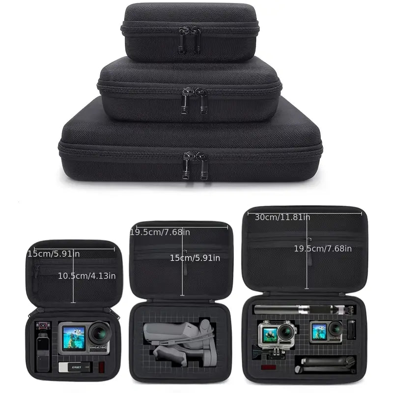 Étui de Rangement Rigide pour Caméra GoPro et Accessoires – Housse de Protection Antichoc avec Mousse Personnalisable