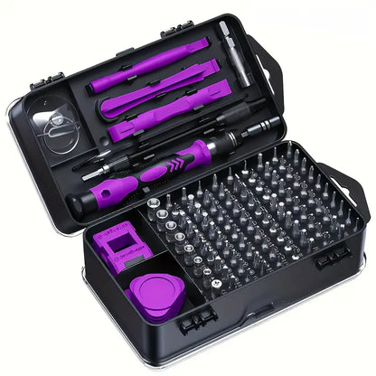 Kit de précision 115 embouts – Coffret tournevis magnétique multifonction pour réparation smartphone, PC, lunettes