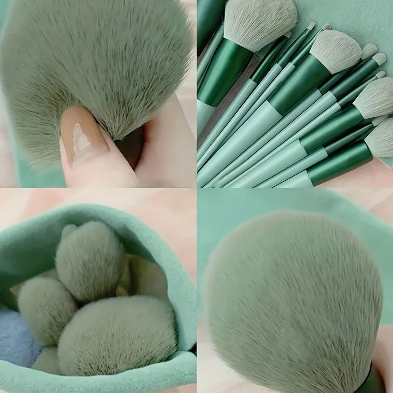 Lot de 13 Pinceaux Maquillage Professionnels – Brosse Teint, Yeux et Lèvres pour Finition Parfaite et Naturelle