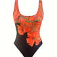 Maillot de bain une pièce à fleurs tropicales – Style rétro et élégant