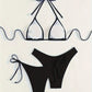Ensemble Bikini Brésilien – Triangle Ajustable & Bas Échancré à Nouer