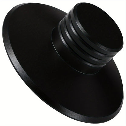 Stabilisateur de Vinyle en Aluminium Noir/Argent – Clamp Anti-Vibration pour Platine Tourne-Disque