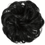 Chignon Postiche Naturel – Extension Cheveux Facile à Fixer, coloris Noir de jais
