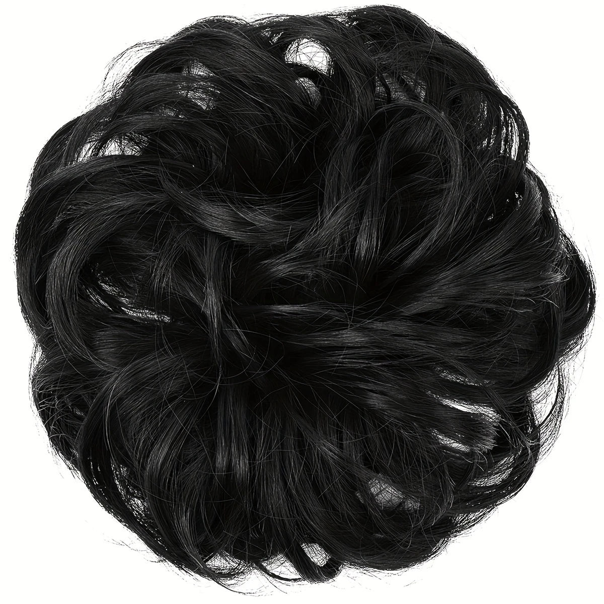 Chignon Postiche Naturel – Extension Cheveux Facile à Fixer, coloris Noir de jais