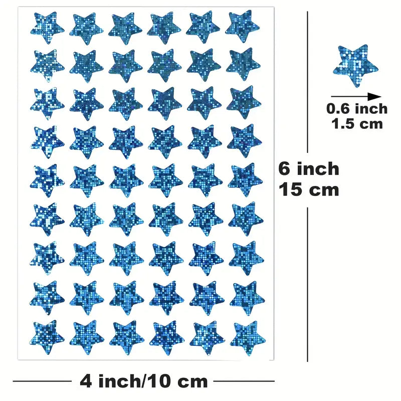 Autocollants Étoiles Récompense Brillantes – Stickers Colorés pour Motivation Enfants et Éducation Positive