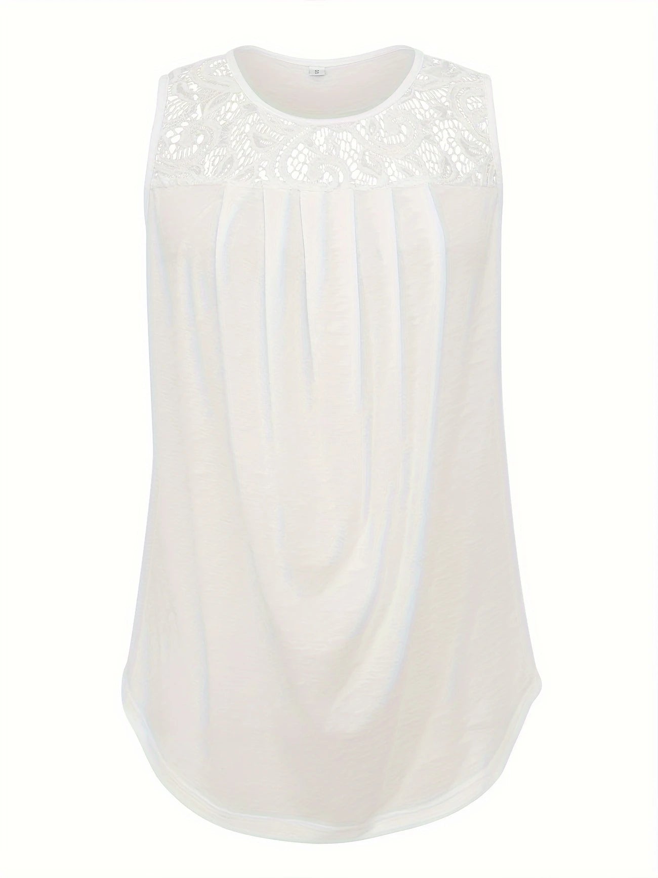 Top Sans Manches Dentelle Bohème – Élégance Légère pour l’Été