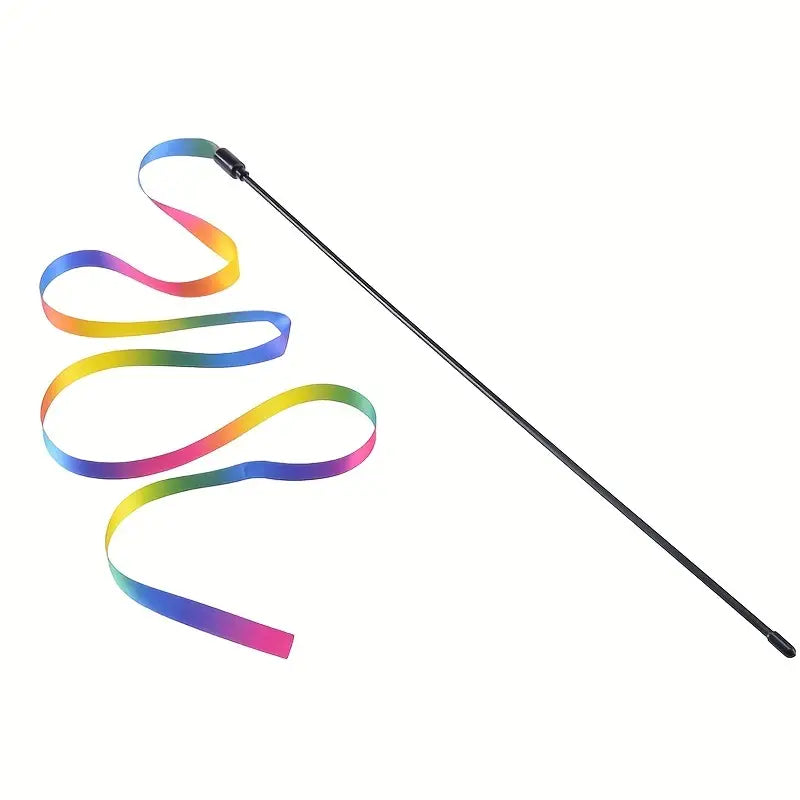 Baguette avec Ruban Arc-en-Ciel pour Petits Animaux – Jouet Interactif pour Stimuler et Amuser