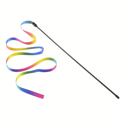 Baguette avec Ruban Arc-en-Ciel pour Petits Animaux – Jouet Interactif pour Stimuler et Amuser
