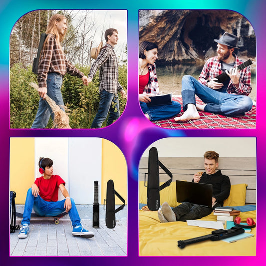 Guitare intelligente portable 6 cordes – Guitare d’entraînement silencieuse avec écran