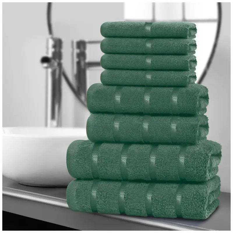 Lot de 08 Serviettes de Bain – Coton Doux et Absorbant, Serviettes Hygiène Corps et Visage Luxe & Spa