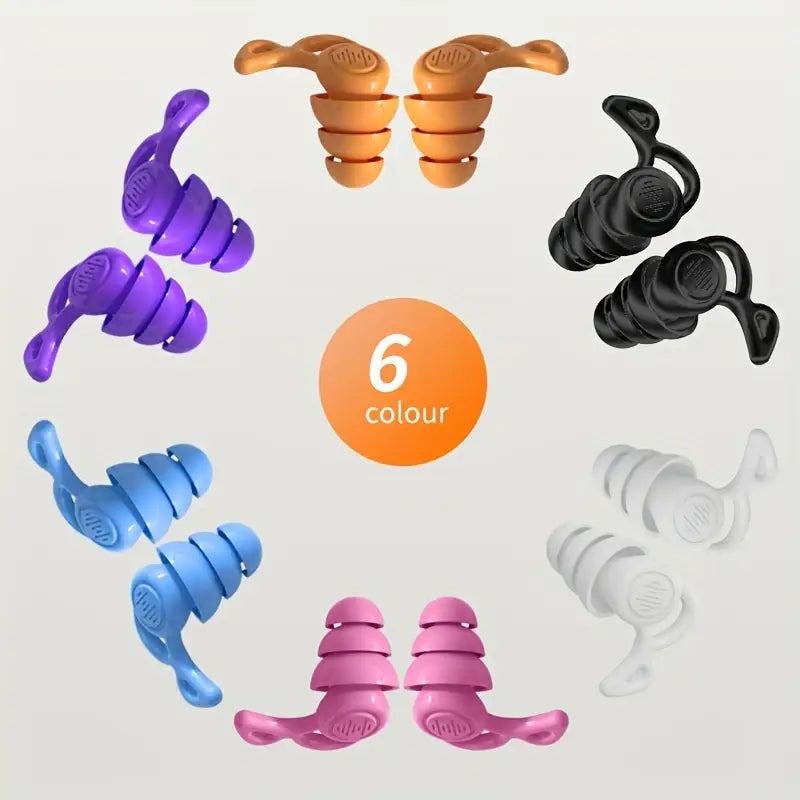 Bouchons d’Oreilles Réutilisables en Silicone – Anti-Bruit, Confort Nocturne et Protection Auditive