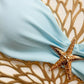Haut de Bikini Femme Bandeau Bleu – Bijou Étoile de Mer Dorée, Élégance Bord de Mer
