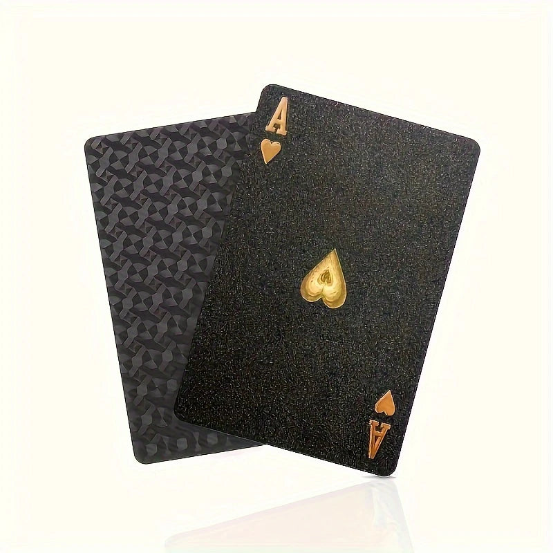 Jeu de Cartes Premium Noir & Or – Finition Imperméable, Design Luxe et Durable