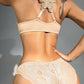 Ensemble lingerie femme push-up – Soutien-gorge à armatures avec culotte nœud chic