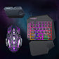 Combo Gaming Clavier Mécanique à Une Main & Souris LED – Kit Gamer pour PC et Mobile
