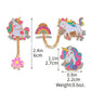 Broches Enfant Licorne et Arc-en-Ciel – Boutons Fantaisie Colorés avec Chaîne et Fleurs
