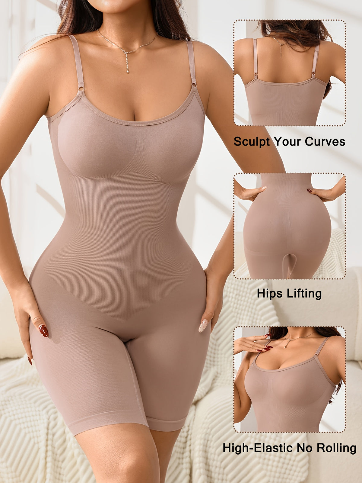 1pc Camisole Gainante Une Pièce Haute Élasticité pour Femmes