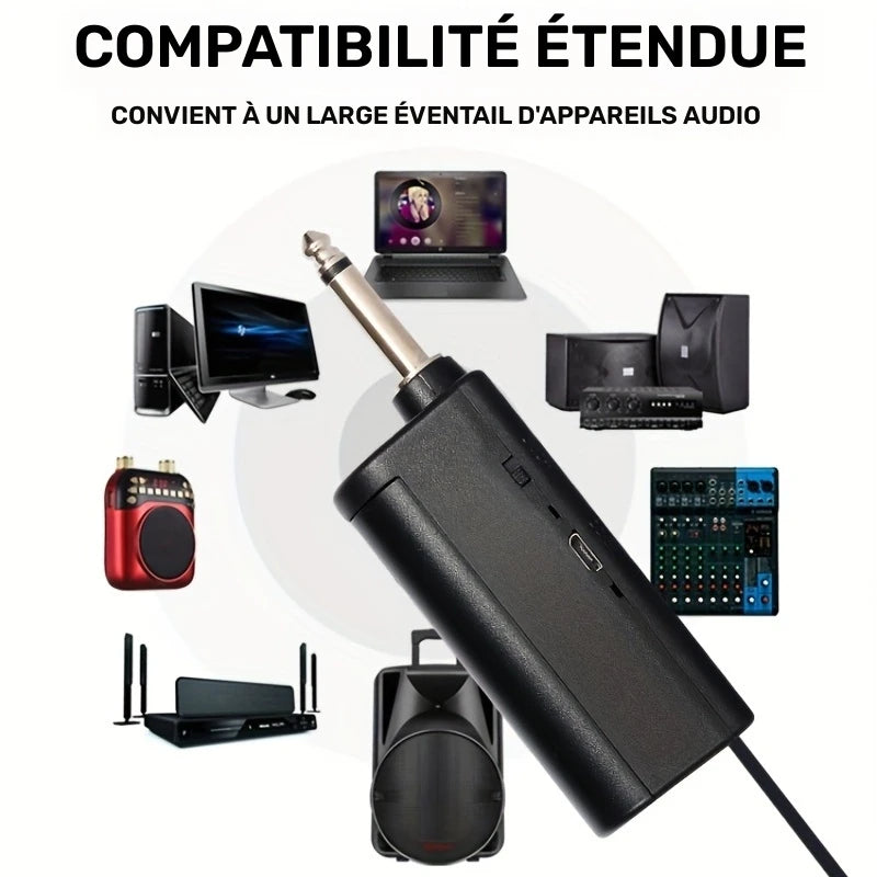 Microphones Sans Fil UHF – Micros Professionnels avec Récepteur Jack pour Karaoké, Concerts et Événements
