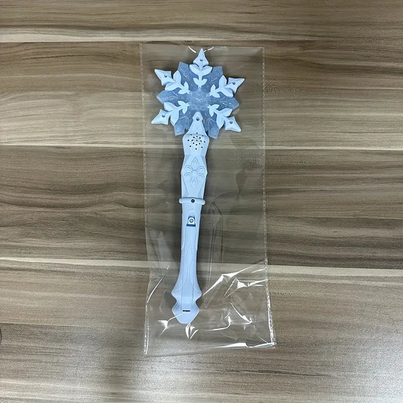 Baguette magique lumineuse flocon de neige – Accessoire déguisement princesse et fée