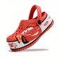 Sabots fille Cars rouges – Mules légères antidérapantes avec motif dessin animé