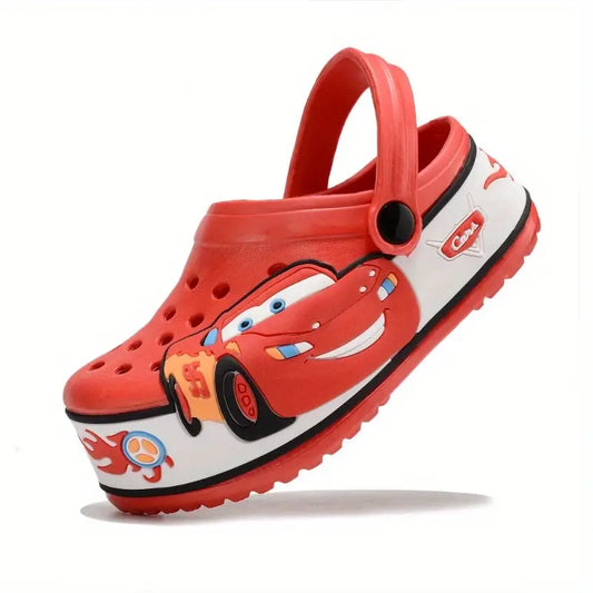 Sabots fille Cars rouges – Mules légères antidérapantes avec motif dessin animé