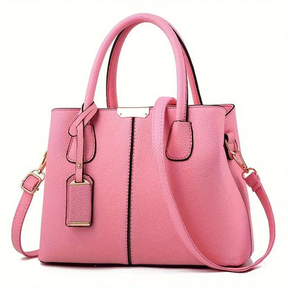 Sac à main pour femme – Design chic et pratique avec double poignée, coloris Rose