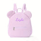 Sac à Dos Enfant Personnalisé avec Oreilles d’Ours, coloris Violet