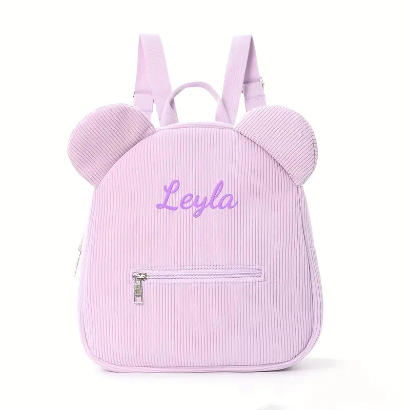 Sac à Dos Enfant Personnalisé avec Oreilles d’Ours – Cartable Maternelle Léger et Adorable