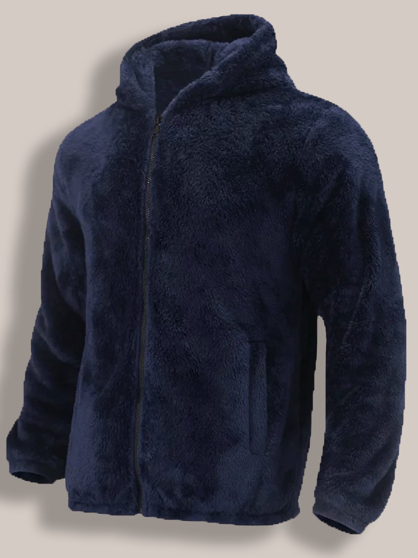 Prêt pour l'Hiver Veste à Capuche Gris Clair pour Hommes de Grande