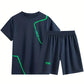 Ensemble de Sport Enfant – T-shirt Blanc et Short Noir Respirant Garçon/Fille